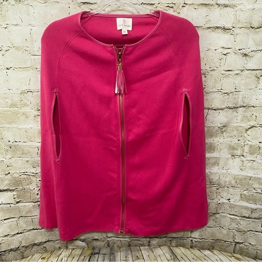 Julie Brown NYC Hot Pink Sweater Poncho Cape